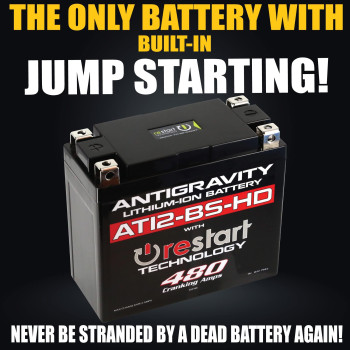 Antigravity At12Bshd Heavy Duty Lithium Motorcycle And Powersport Battery With Builtin Jump Starting 12V 8Ah Atv Quad Utv