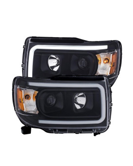 Anzo 111381 Black with Amber Projector Plant Style Headlights for GMC Canyon