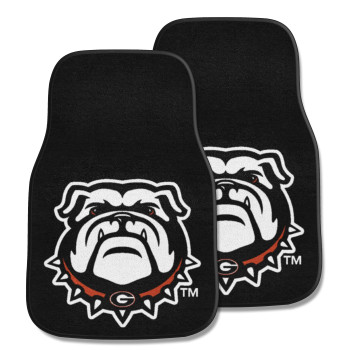 Fanmats 22869 Georgia Bulldogs Front 2Piece Team Logo Carpet Car Mat Set Front Row Automotive Floor Mats Nonslip Backing Te