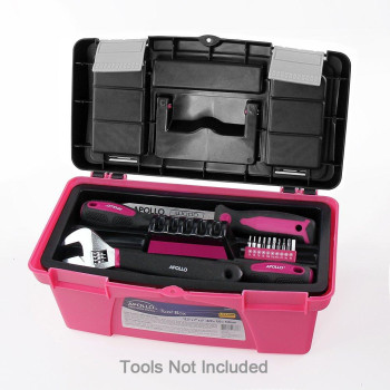 Apollo Tools Set Of 3 Pink Stackable Tool Boxes With Top Compartment And Removable Trays For Crafts Tool Storage Pink Ribbon