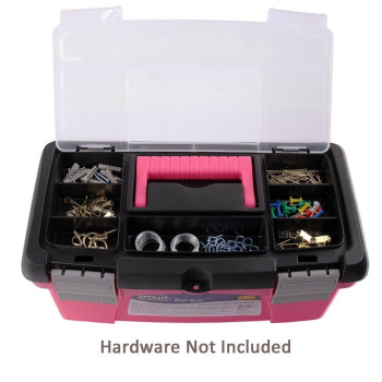 Apollo Tools Set Of 3 Pink Stackable Tool Boxes With Top Compartment And Removable Trays For Crafts Tool Storage Pink Ribbon