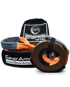 Gearamerica Tow Strap 3 X 20 2 Pack Heavy Duty Tree Saver Winch Strap 35 053 Lbs Tow Rope Recovery Straps Offroad Weather