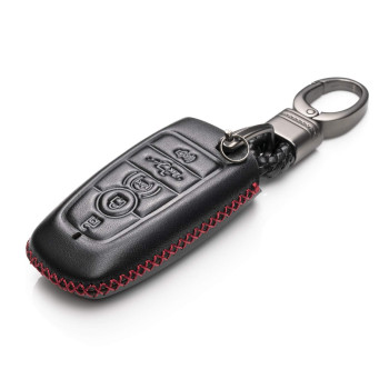 Vitodeco Leather Smart Key Fob Case Compatible With Ford Escape 2025 Bronco 2025 Explorer 2025 Edge 2025 Expedition 2025 F