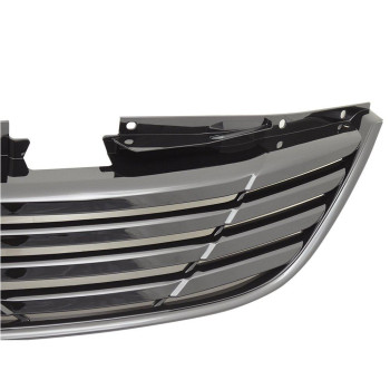 Grille Compatible With 20112014 Hyundai Sonata Yf Front Black Grille Grill Horizon Abs Horizontal Style By Ikon Motorsports 2