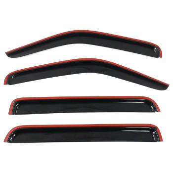 Window Visor Compatible With 20072011 Dodge Nitro Slim Style Acrylic Smoke Tinted 4Pcs Sun Rain Shade Guard Wind Vent Air Defl