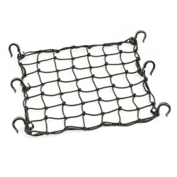 Powertye 501522 Black 15In X 15In Cargo Net Featuring 6 Adjustable Hooks Tight 2In X 2In Mesh 2Pack