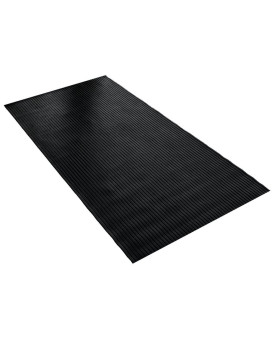 Bdk Gmt330 Black 8 X 4 Flex Tough Garage Thick Heavy Duty Rubber Floor Matprotector For Garage Shop Parking Patio Entranc