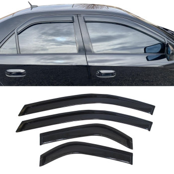 Window Visor Compatible With 20032007 Cadillac Cts Slim Style Acrylic Black Sun Rain Guards Cover By Ikon Motorsports 2004 20