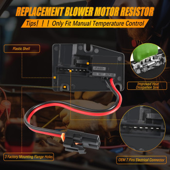 Faersi Hvac Fan Blower Motor Resistor 89019101 973000 1580571 Replacement For Buick Century Regalchevy Impala Corvette Mon