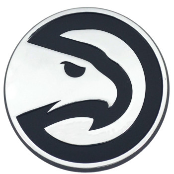 Atlanta Hawks Auto Emblem Premium Metal Chrome Special Order