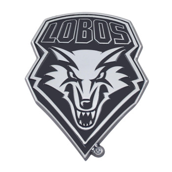 Fanmats 22134 New Mexico Lobos 3D Chrome Metal Auto Emblem