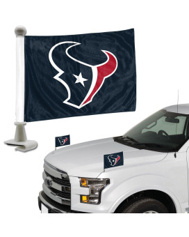 Fanmats 61889 Houston Texans Ambassador Car Flags 2 Pack Mini Auto Flags 4In X 6In Perfect For Hood Or Trunk