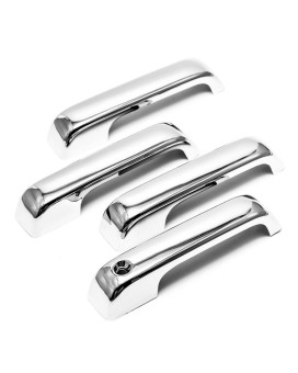 Eloveq Polished Chrome 4 Door Handle Cover For 20152019 Ford F150 Wo Smart Keyhole