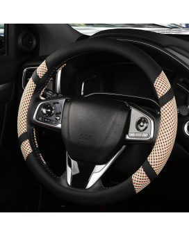 Bokin Steering Wheel Cover For Men And Women Universal 14515 Inch Auto Car Microfiber Leather Breathable Ice Silk Steering