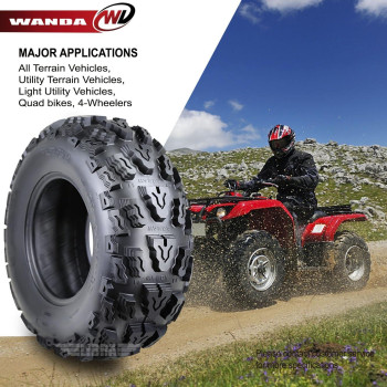 Wanda Set Of 2 Sport Atv Tires 20X109 20X10X9 4Pr Deep Tread