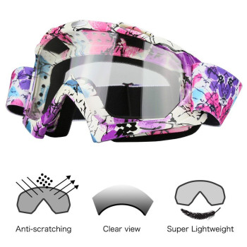 Jamiewin Clear Lens Dirt Bike Motorcycle Goggles Atv Racing Motocross Mx Goggle Glasses Uv Protection For Men Women Youth Kids