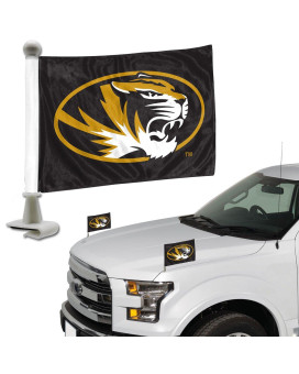 Fanmats 61918 Missouri Tigers Ambassador Car Flags 2 Pack Mini Auto Flags 4In X 6In Perfect For Hood Or Trunk