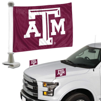 Fanmats 61931 Texas Am Aggies Ambassador Car Flags 2 Pack Mini Auto Flags 4In X 6In Perfect For Hood Or Trunk