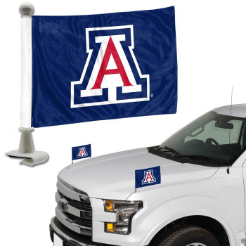 Fanmats 61893 Arizona Wildcats Ambassador Car Flags 2 Pack Mini Auto Flags 4In X 6In Perfect For Hood Or Trunk