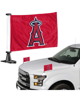 Fanmats 61838 Los Angeles Angels Ambassador Car Flags 2 Pack Mini Auto Flags 4In X 6In Perfect For Hood Or Trunk