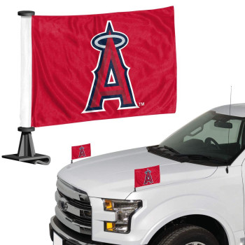 Fanmats 61838 Los Angeles Angels Ambassador Car Flags 2 Pack Mini Auto Flags 4In X 6In Perfect For Hood Or Trunk