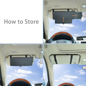 Car Visor Sunshade Extender Tfy Antiglare Sun Visor Extender Window Sunshade And Uv Rays Blocker 1 Piece Black