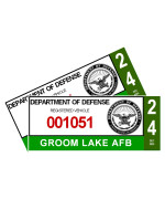 Area 51 Parking Stickers Groom Lake Dd2220