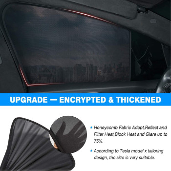 Premis Magnet Mesh Side Car Window Sun Shades Child Kid Glare Uv Rays Protection 9 Pcs For Tesla Model X