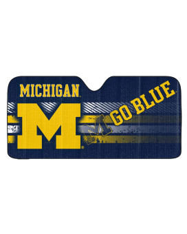 Fanmats 60015 Ncaa Michigan Wolverines Windshield Sun Auto Shade Sun Shield Sun Visor Accordion Trifold For Storage 59 X