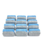 Autofiber Saver Applicator Terry Ceramic Coating Applicator Sponge 12 Pack With Plastic Barrier To Reduce Product Waste