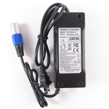 24V 3A Charger Battery Adapter Mongoose Jazzy Gt Ezip Gogo Elite Traveller Shoprider Jazzy Select 6 Ultra