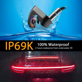 Natika Backupfront View Camera Ip69K Waterproof Great Night Vision Hd And Super Wide Angle Metal Oem Style Reverse Rear View Ba