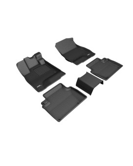 3D Maxpider Custom Fit Kagu Floor Mat (Black) Compatible With Honda Clarity Plug-In Hybrid 2018-2021 - Full Set