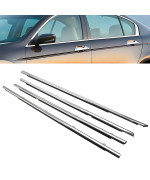 Motorfansclub 4Pcs Window Sealing Weatherstrip Fit For Honda Accord 2008 2009 2010 2011 2012 Sealing Strip Door Outside Trim Ch