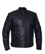 Men'S Premium Lightweight Motorcycle Leather Jacket,Black,Size - 2Xl