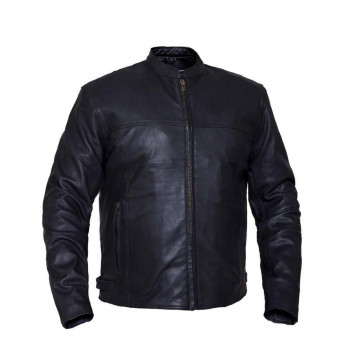 Men'S Premium Lightweight Motorcycle Leather Jacket,Black,Size - 2Xl