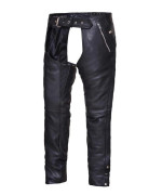 Unisex 4-Pocket Motorcycle Chaps With Snap Out Lliner,Black,Size - Large