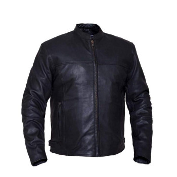 Men'S Premium Lightweight Motorcycle Leather Jacket,Black,Size - 3Xl