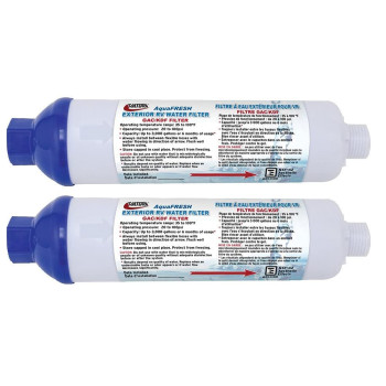 Valterra A011132Vp Aquafresh Replacement Exterior Rv Water Filter Whose Connections Pack Of 2