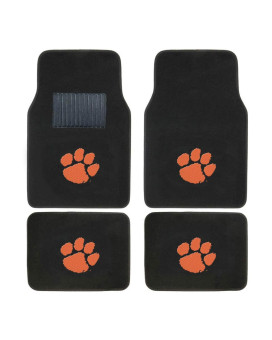 Sls Newly Released Licensed Clemson Embroidered Logo Carpet Floor Mats Wow Logo On All 4 Mats