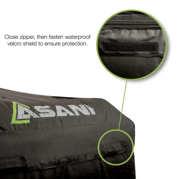 Asani Waterproof Car Roof Top Cargo Carrier Bag With 8 Heavyduty Straps And Buckles Weatherproof Luggage Roofbag For Rooftop