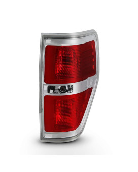 Acanii For 20092014 Ford F150 Styleside Pickup Truck Chrome Trim Tail Light Rear Brake Lamp Assembly Passenger Side