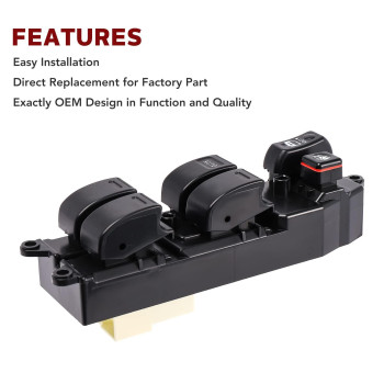 Lcwrgs Master Power Window Switch Compatible With Toyota Camry 1997 1998 1999 2000 2001 Toyota Corolla 1998 1999 2000 2001 2002