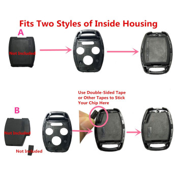 Horande Replacement Key Fob Cover Case Fit For Honda 20032014 Accord 20062013 Civic 20092015 Pilot 20052006 Crv Ridgeline O