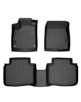 Smartliner Custom Fit Floor Mats 2 Row Liner Set Black Compatible With 20182022 Honda Accord All Models