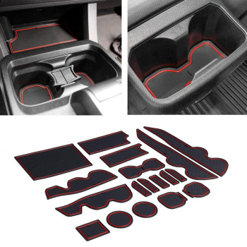 Jdmcar Compatible With Toyota Tacoma Accessories 20162023 Premium Cup Holder Console And Door Pocket Inserts Kit Double Cab