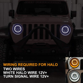 Genssi Led Black Projector Headlights Headlamp Compatible With Jeep Wrangler Jl Gladiator 2018 Wfactory Halogen Lamps