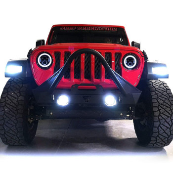 Genssi Led Black Projector Headlights Headlamp Compatible With Jeep Wrangler Jl Gladiator 2018 Wfactory Halogen Lamps