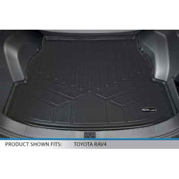 Smartliner All Weather Custom Fit Cargo Liner Trunk Floor Mat Black Compatible With 20192022 Toyota Rav4 All Models