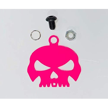 Kustom Cycle Parts Universal Pink Skull Bell Hanger Bolt And Ring Included Fits All Harley Davidson Motorcycles More Proud